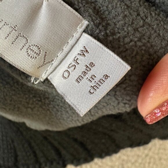 STELLA MCCARTNEY Adidas Neck Warmer Chunky Cable Knit Rib Button Wool Fleece - Picture 7 of 16